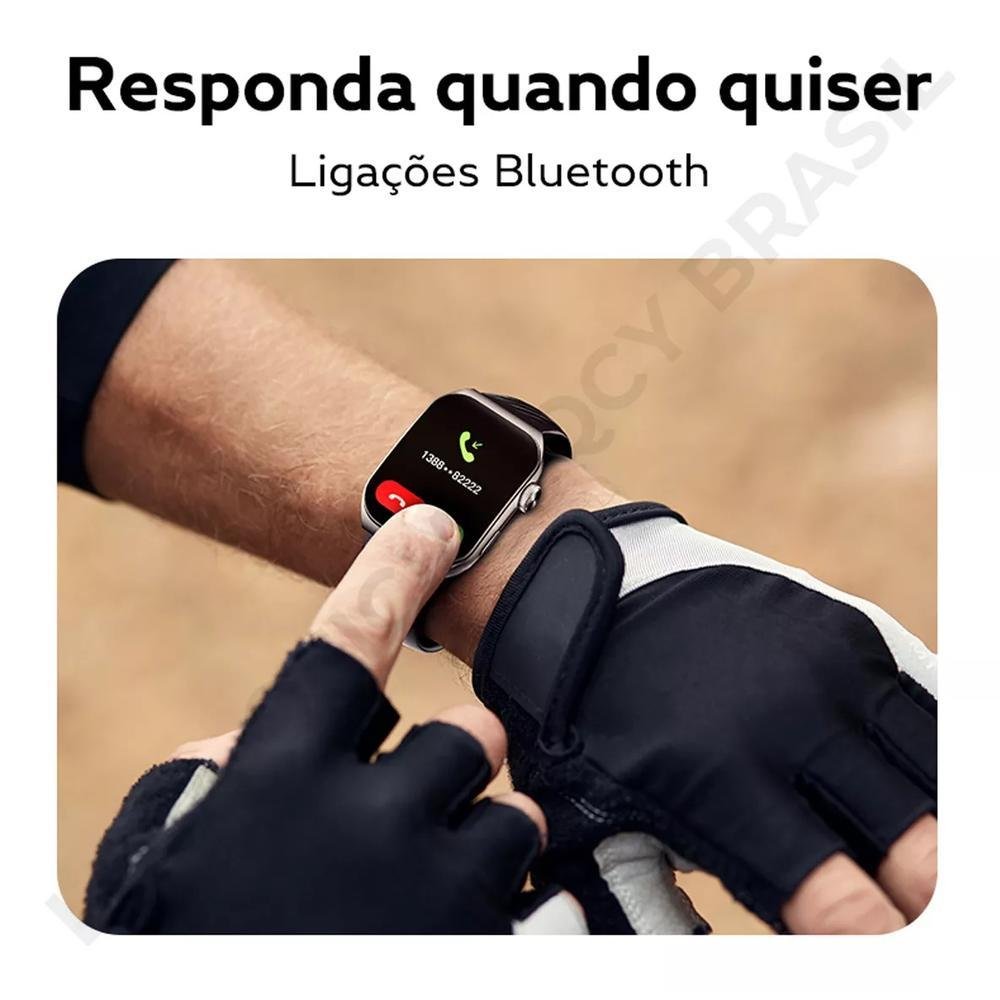 Imagem 5 de 5 do produto Smartwatch Qcy Watch Gs2 S5, 22mm, Tela De 1.96", Amoled, Bluetooth, Ipx7, Preto