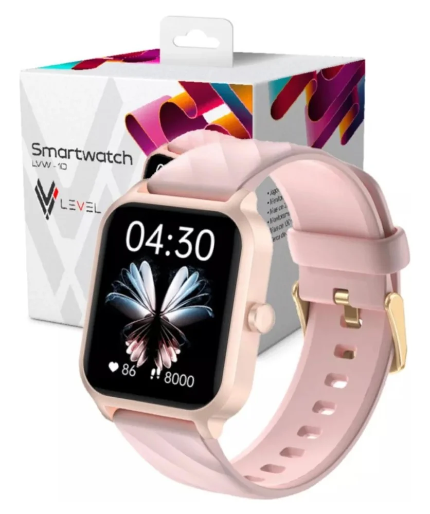 Imagem 3 de 5 do produto Relógio Smartwatch Level Lvw10s Gps Tela 1,83 Silicone Rose