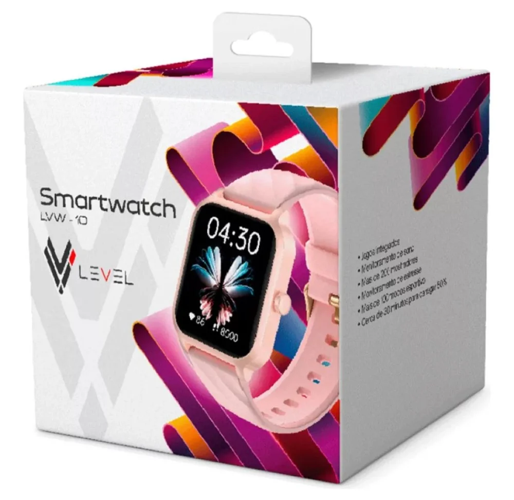 Imagem 4 de 5 do produto Relógio Smartwatch Level Lvw10s Gps Tela 1,83 Silicone Rose