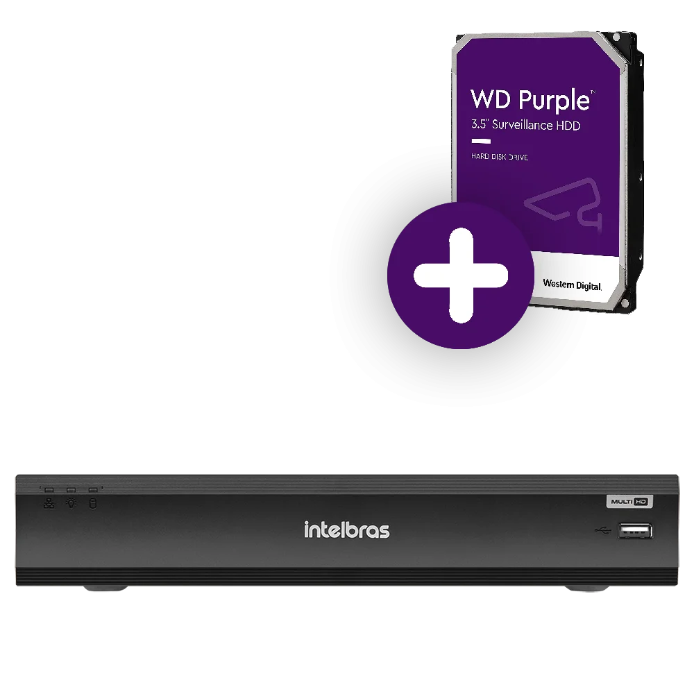 Imagem 3 de 5 do produto Dvr Intelbras 8 Canais 5mp Lite Com Hd 1TB | Gravador De Vídeo Imhdx 3008
