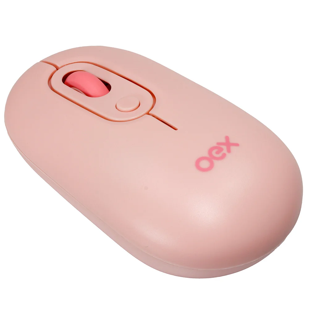Imagem 4 de 5 do produto Mouse Sem Fio Bluetooth/wireless Ms604 Oex Retro Rosa