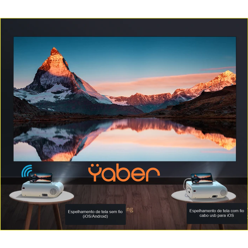 Imagem 5 de 5 do produto Projetor Portátil Full Hd Wi-fi Espelhamento 1989p