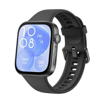 Smartwatch Huawei Watch Fit 3, 43mm, GPS, Tela 1.82", Design Ultrafino, Monitoramento Completo de Exercícios, Preto