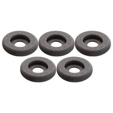 Kit 5 Espuma 4,8cm X 1,4cm Preta Vazada Para Headset Tecxel Gn2000 Zox Unixtron Cdx 104 Conduvox