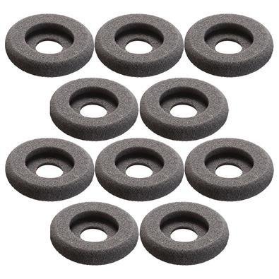 Kit 10 Espuma 4,8cm X 1,4cm Preta Vazada Para Headset Tecxel Gn2000 Zox Unixtron Cdx 104 Conduvox