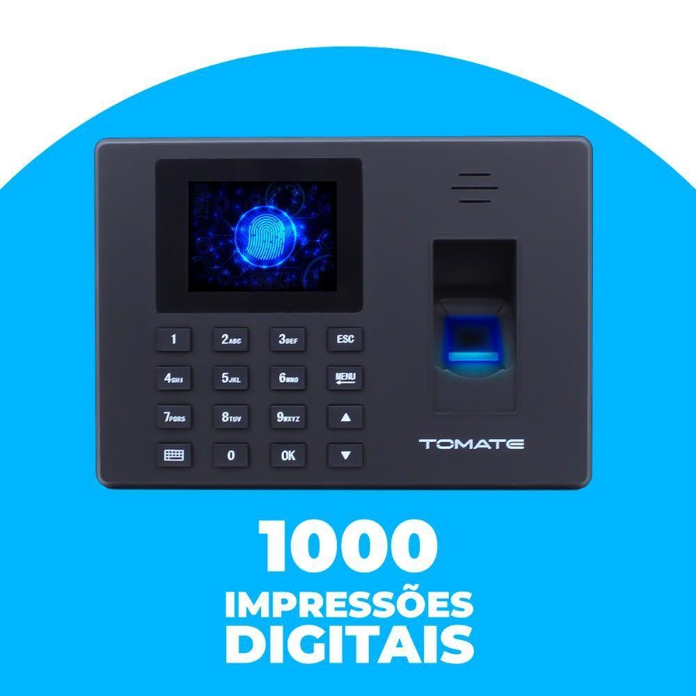 Relógio De Ponto Biométrico Impressão Digital Eletrônico