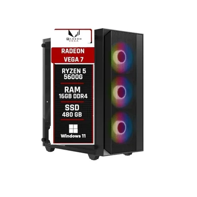 PC Gamer Alligator Shop Amd Ryzen 5 5600gt, Ram 16gb Ddr4, SSD 480GB, Vega 7