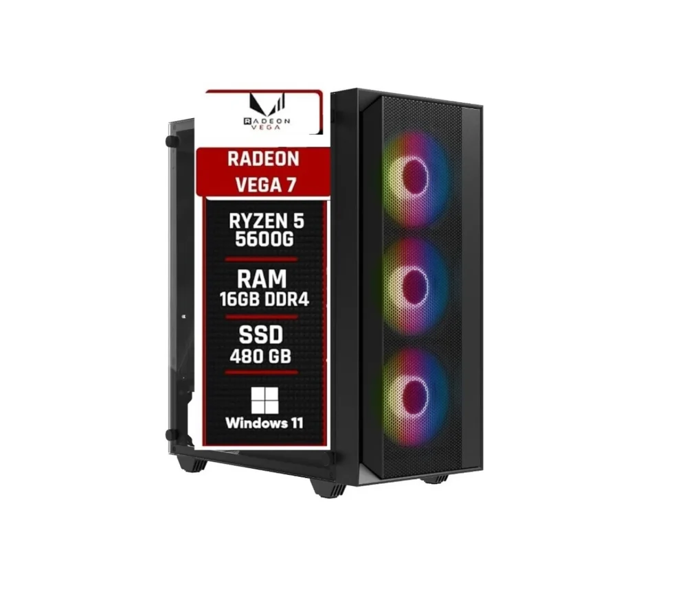 PC Gamer Balão.info Amd Ryzen 5 5600gt, Ram 16gb Ddr4, SSD 480GB, Vega 7