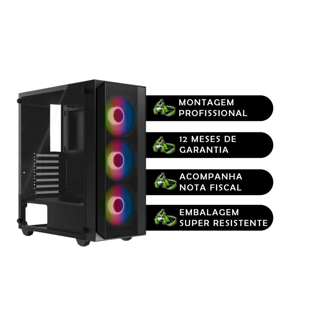 PC Gamer Alligator Shop Amd Ryzen 5 5600gt, Ram 16gb Ddr4, SSD 480GB, Vega 7 - view 3