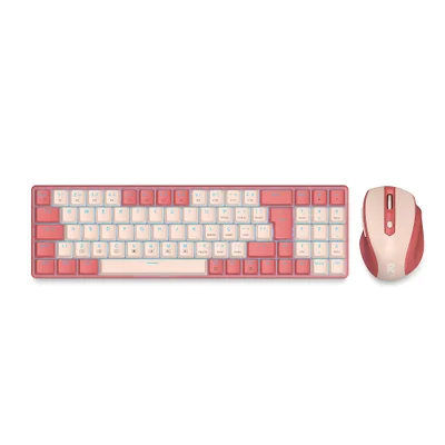 Kit Teclado E Mouse Gamer Redragon Mecânico Usb Bs-8772 - Rosa