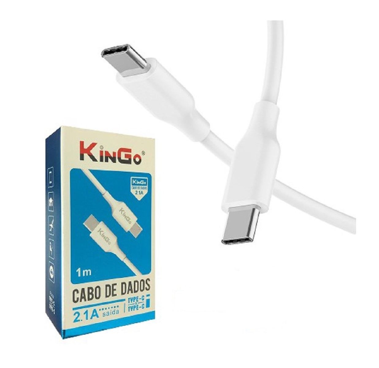 Cabo De Dados Para Celular Type C X Type C 2.1a  1mt