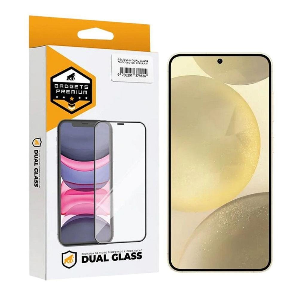Película Para Samsung Galaxy S24 Plus - Dual Glass Preta - Gshield
