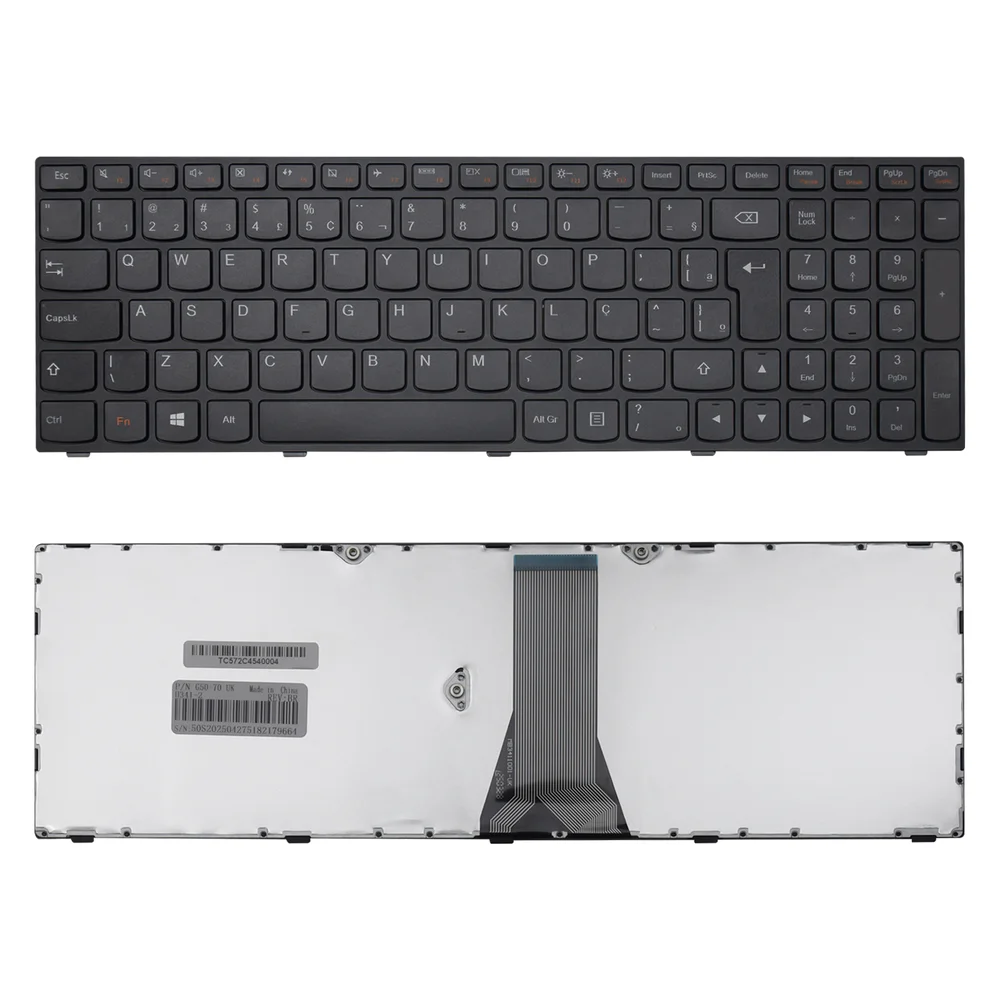 Teclado, Para Notebook Lenovo Ideapad 300-15isk, Preto Teclado, Para Notebook Lenovo Ideapad 300-15isk, Preto