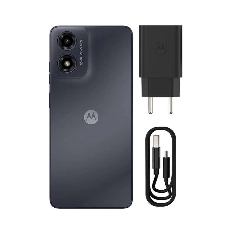 Smartphone Motorola Moto G04s, 128GB, 4GB RAM, Câmera 50MP, Tela 6.6", Grafite