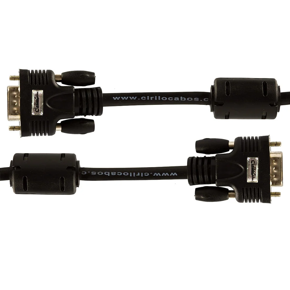 Imagem 2 de 3 do produto Cabo Vga Blindado Com Ferrite - 5 Metros - Cirilo Cabos