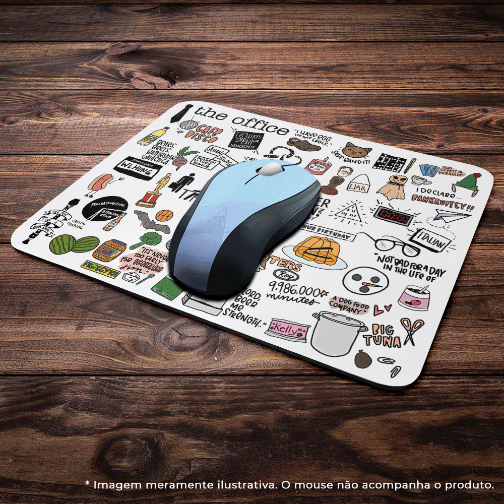 Imagem 3 de 3 do produto Mouse Pad Geek Icons Moments White - The Office