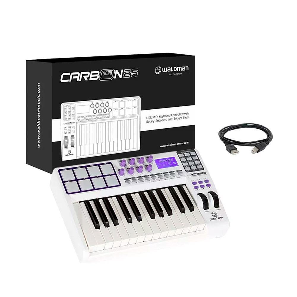 Teclado Controlador Midi Waldman Carbon 25 Teclas 8 Pads - Tc0102
