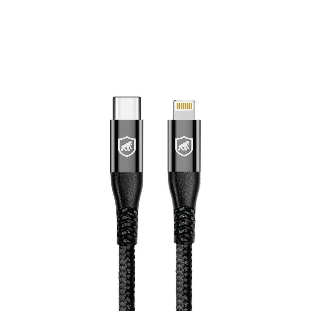 Imagem 1 de 5 do produto Cabo Raptor - Lightning / Tipo C - Preto - 1m - Gshield