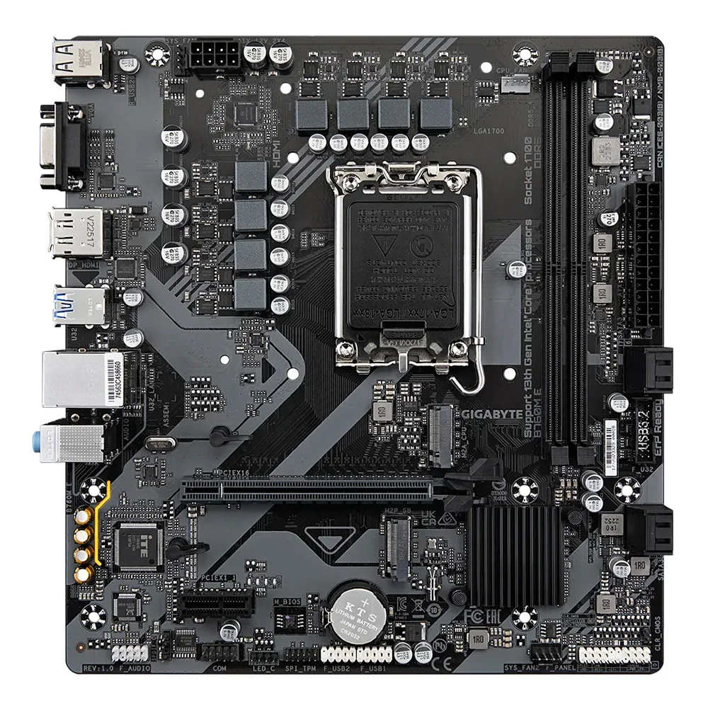 Placa Mãe Gigabyte B760m e Ultra Durable para Intel 1700, DDR5, Matx Rev. 1.0 Placa Mãe Gigabyte B760m e Ultra Durable para Intel 1700, DDR5, Matx Rev. 1.0