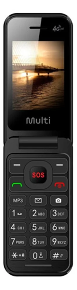 Imagem 4 de 5 do produto Celular Multi Vita 4g Flip Dual Chip Micro Usb Wi-fi Bluetooth Preto