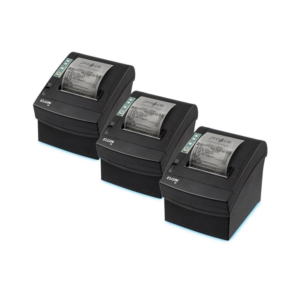 Kit Com 3 Impressora Térmica Elgin I8 Usb/ser/rede Kit Com 3 Impressora Térmica Elgin I8 Usb/ser/rede