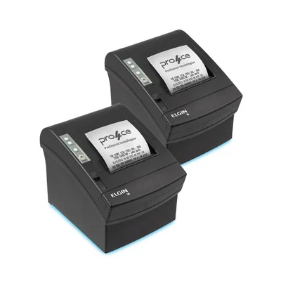 Kit 2 Impressora Térmica Elgin I8 USB/SER/REDE