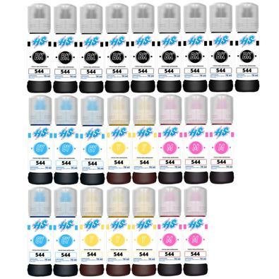 Kit 24 Refil Haddaway Store T544 70ml L3110 L3150 L3250 B Y C M