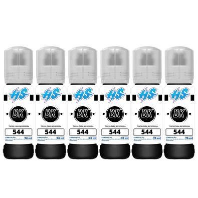 Kit 6 Refil Haddaway Store T544 70ml L3110 L3150 L3250 Preto