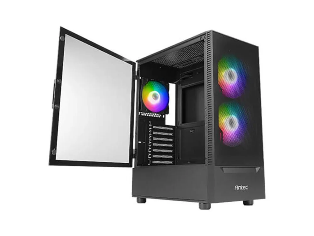 Imagem 5 de 5 do produto Gabinete Gamer Antec Nx410 V2 Lateral De Vidro Temperado Micro Atx/itx/atx 2 Fans RGB Preto
