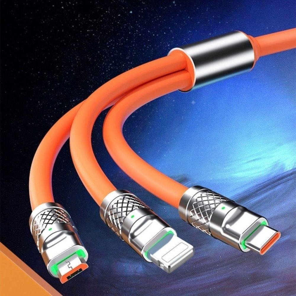 Imagem 2 de 5 do produto Cabo Carregador 3 Em 1 Tipo C Lightning Micro Usb Promoção