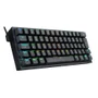 Teclado Mecânico Gamer Redragon Fizz Pro RGB Wireless Switch Azul Abnt2 - Preto