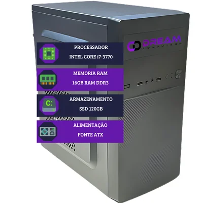 PC OFFICE DreamComputers INTEL CORE i7, 16GB, SSD 120GB