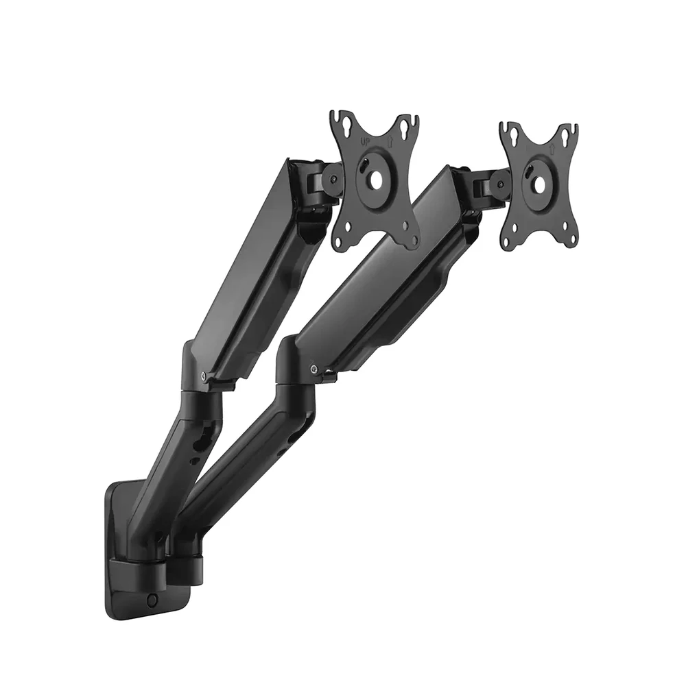 Imagem 1 de 5 do produto Suporte Articulado De Parede Com Mola E Ajuste De Altura Para 02 Monitores De 17 À 32 " - PCyes Plmsm05a Cor:pre