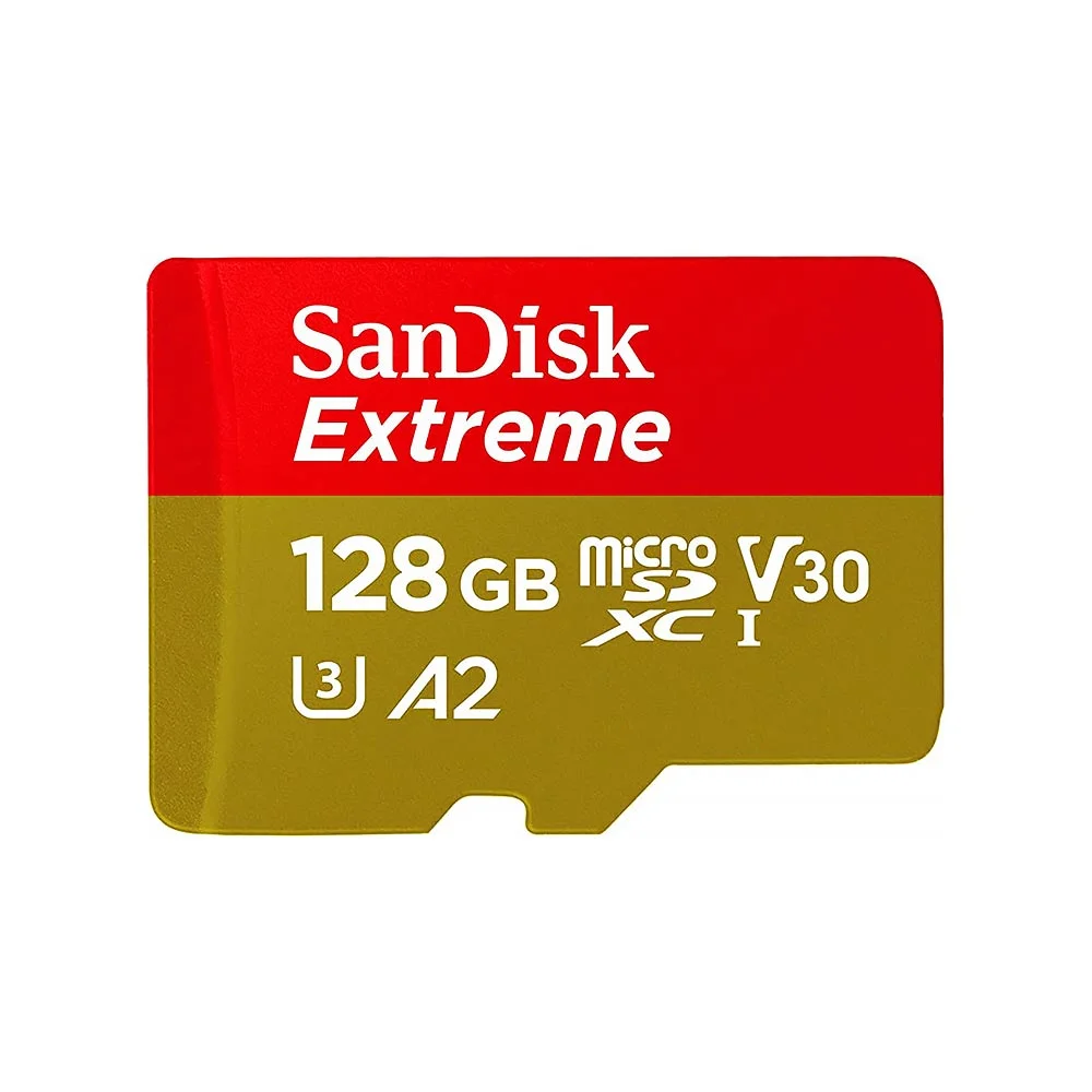 Cartão de Memória Micro SD SanDisk Extreme, 128GB, Velocidade de Transferência de até 190MB/s