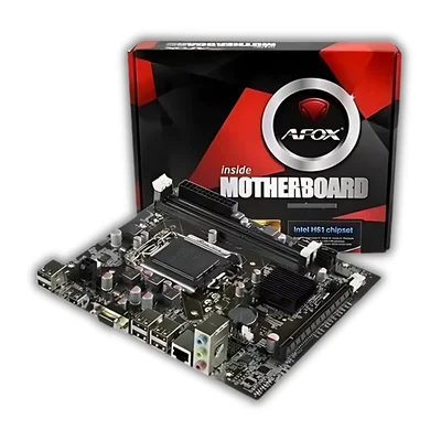 Placa Mãe Afox Ih61-ma5-v6, Chipset H61, Intel LGA  1155, mATX, DDR3.