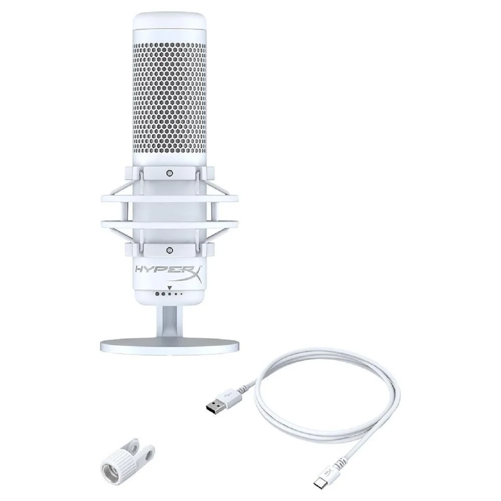 【付属品完備】HyperX QuadCast S ホワイト USBマイク QuadCast S – USB 콘덴서 게이밍 마이크