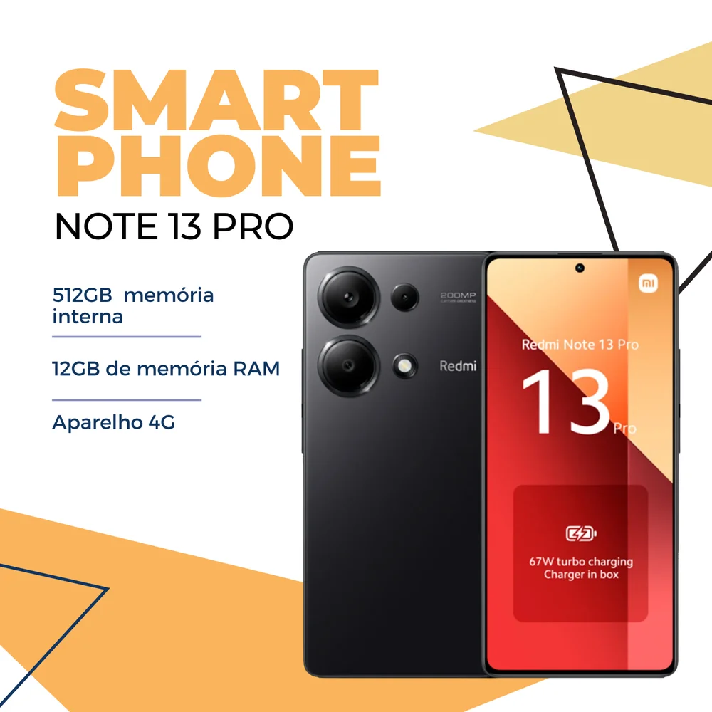 Smartphone Xiaomi Redmi Note 13 Pro 512GB KaBuM