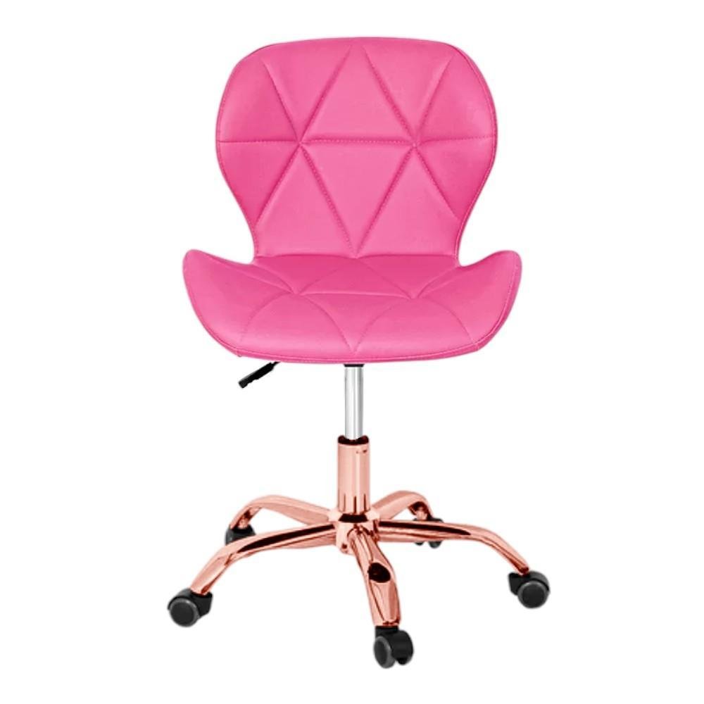 Imagem 4 de 5 do produto Cadeira Office Eiffel Slim Base Giratória Rosa - Rose Gold