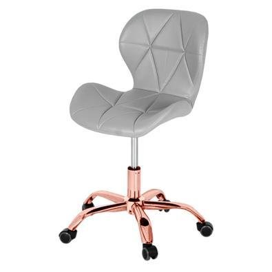 Cadeira Office Eiffel Slim Base Giratória Cinza - Rose Gold