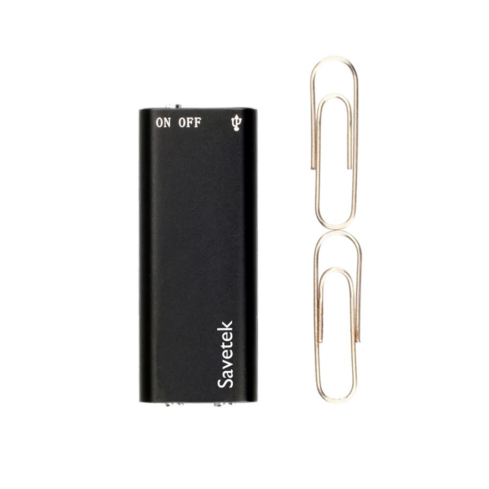 Mini Gravador Ativado por voz Super Pequeno 16 Gb Savetek