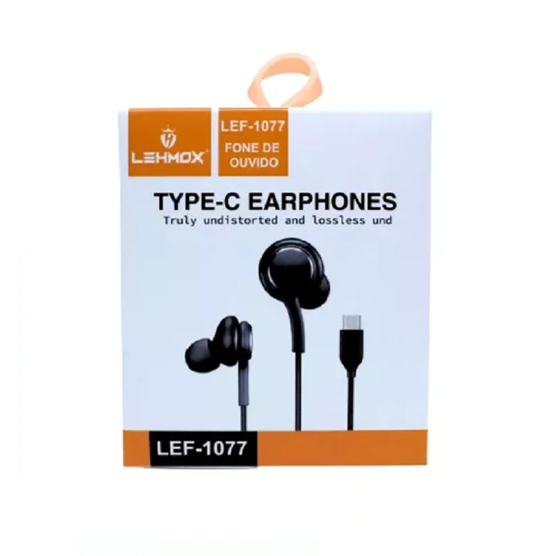Fone De Ouvido Com Fio Lehmox, USB-C - Lef-1077