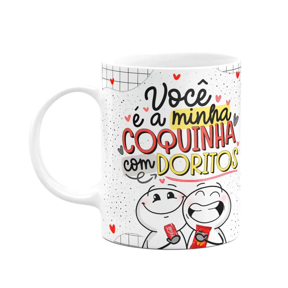Caneca Funny Namorados - Você É A Minha Coquinha Com Doritos