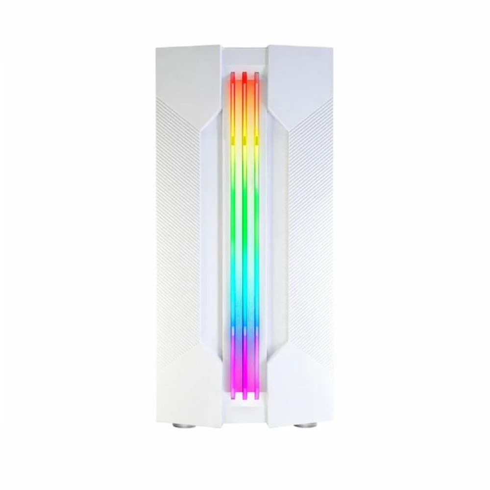 Imagem 2 de 5 do produto Gabinete Gamer K-mex Bifrost 6 Cg-w1a9 LED RGB, ATX,  Lateral Em Vidro Temperado, Branco