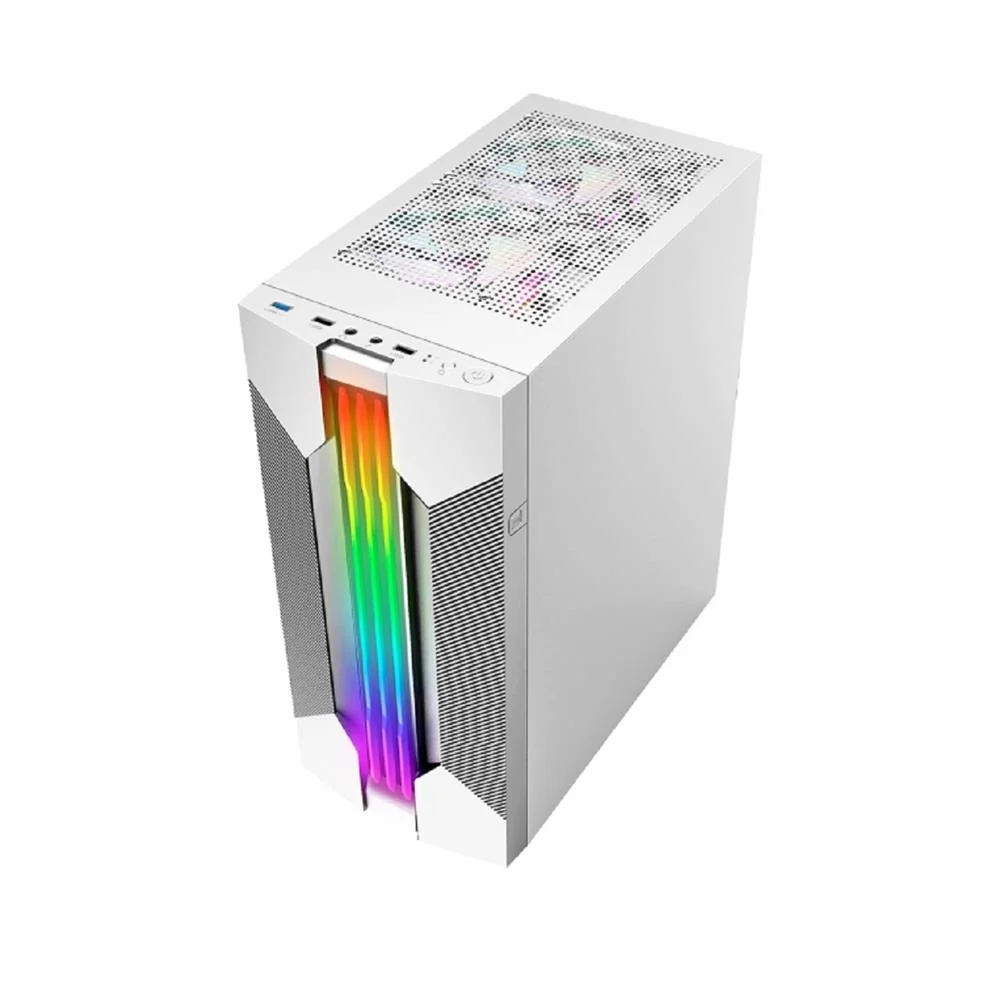 Imagem 5 de 5 do produto Gabinete Gamer K-mex Bifrost 6 Cg-w1a9 LED RGB, ATX,  Lateral Em Vidro Temperado, Branco