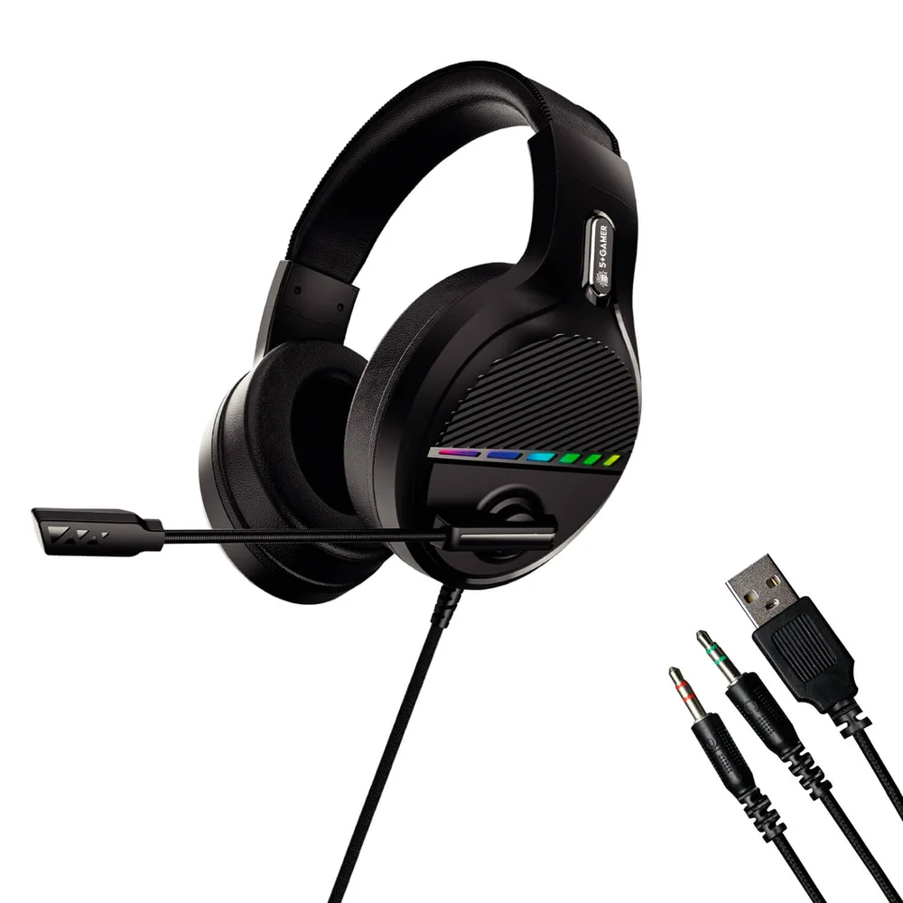 Imagem 3 de 5 do produto Headset Gamer 5s Y5-1000, USB, P2, Para PS3, PS4, Xbox, PC