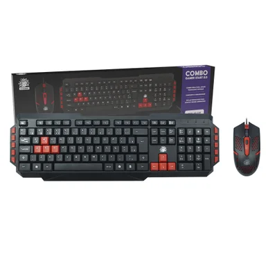 Kit Gamer Teclado e Mouse 5+ Start 2.0, Ergonômico, Ambidestro