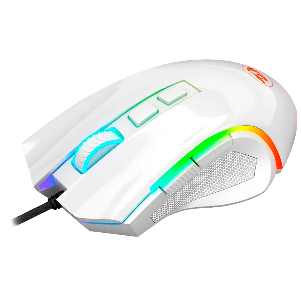 Imagem 4 de 4 do produto Mouse Gamer Com Fio Redragon Griffin, 7200 Dpi, 6 Botões, RGB, USB, Branco - M607W Rgb