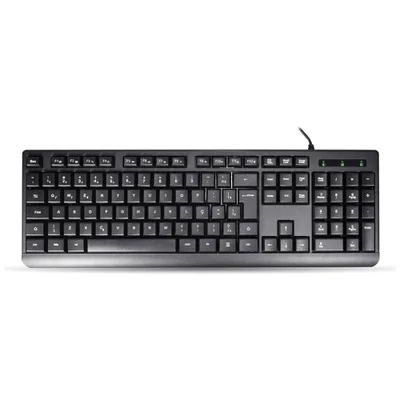 Teclado K-mex, ABNT2  Multimidia,  Preto - Km-d128