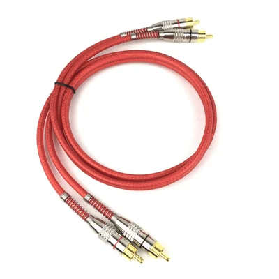 Cabo Rca Macho X Macho Technoise 400 Pro, Blindado, 5mm, Vermelho, 1m