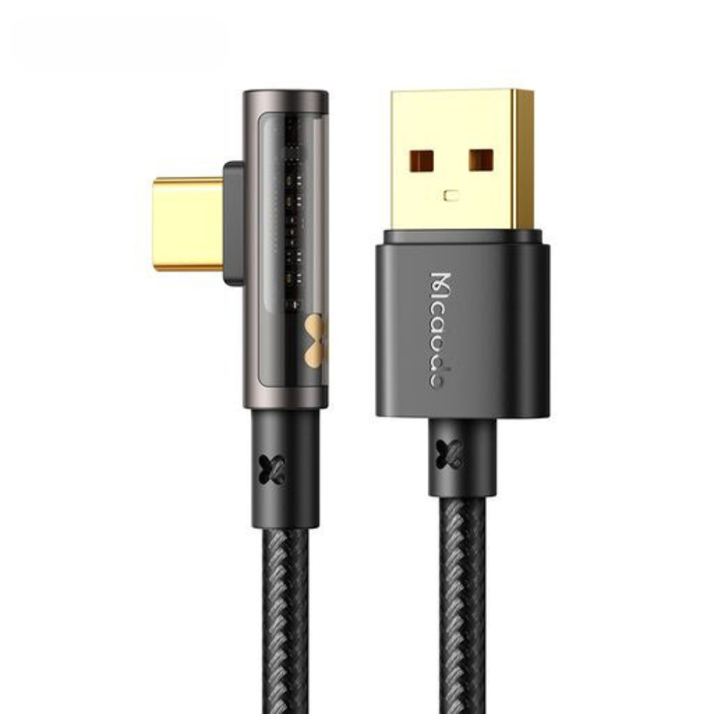 Cabo Carregador E Dados Gamer 90 Graus Mcdodo, 100w/6a, USB-C, 1,8 Metros